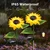 GIGAWATTS 4 Pcs Sunflower 8 LED Solar Garden Light Automatic Decorative Flowers Pot Lamp for Balcony Lawn Outdoor