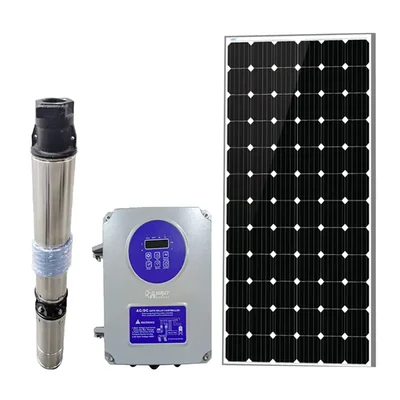 Amrut 1HP 30m Oil Filled Solar Submersible Pump With Controller & 545W Monocrystalline Solar Panel (1 Year Warranty)