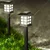 GIGAWATTS Solar Vintage Light Outdoor Lighting Retro Antique Lamp for Garden, Balcony, Landscape, Decoration (Pack of 2)