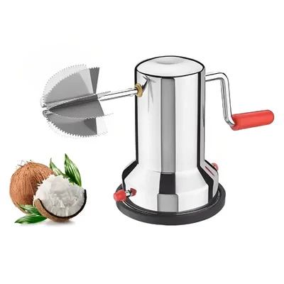 Stainless Steel Coconut Scraper With Vacuum Base