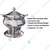 Premium Quality Stainless Steel Round Chafing Dish with Lid, 7.5 Liter Capacity