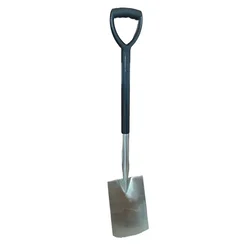 RedBuild 40 inch Stainless Steel Square Shovel with D Handle Agriculture & Gardening Tool for Digging, Lifting & Farming