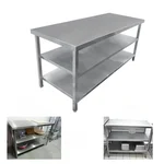 High Quality 24x60x30 inch Stainless Steel 3 Shelves Work Table For Culinary Usage