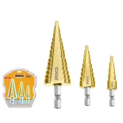 Ingco 3 Pcs 4-12mm, 4-20mm, 4-32mm Step Drill Bits (AKSDS80402)