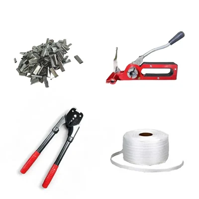 12mm Heavy Duty Strapping Combo (Strap Sealer, Tensioner, 1kg Strapping Roll and 1kg Clips)