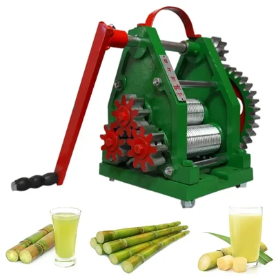 DHANLAXMI Manual Sugarcane Juice Machine With 3 CI Roller