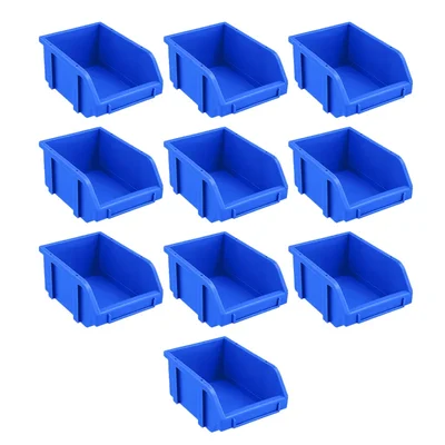 Supreme 165x114x78 mm Blue Premium Plastic Storage Bin (BIN-5)-Pack of 10