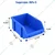 Supreme 165x114x78 mm Blue Premium Plastic Storage Bin (BIN-5)-Pack of 10