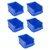 Supreme 300x210x160 mm Premium Plastic Blue Storage Bin (BIN-35)-Pack of 5