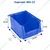 Supreme 300x210x160 mm Premium Plastic Blue Storage Bin (BIN-35)-Pack of 5