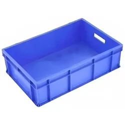 Aristo Pack of 3, 32L 600x400x160 mm Complete Closed with Handle Solid Plastic Crate, 64160 CH