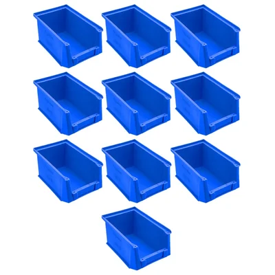 Supreme 200x126x100 mm Blue Premium Plastic Storage Bin (BIN-15)-Pack of 10