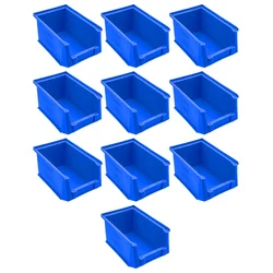 Supreme 200x126x100 mm Blue Premium Plastic Storage Bin (BIN-15)-Pack of 10