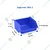 Supreme 95x102x51 mm Blue Small Storage Bin, Premium Plastic Material (BIN-1)-Pack of 10
