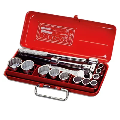 Taparia (S1BH) 25.4 mm Square Drive Bi-Hexagonal Sockets Set (10 Sockets and 4 Accessories)