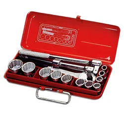 Taparia (S1BH) 25.4 mm Square Drive Bi-Hexagonal Sockets Set (10 Sockets and 4 Accessories)