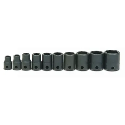 Techno 3/8 inch, 9 to 27 mm, 10 Pcs. Socket Set (ASK 007)