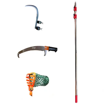 DAP Multipurpose Stainless Steel Telescopic Pole of 6.5 to 16 feet with 3 Attachments