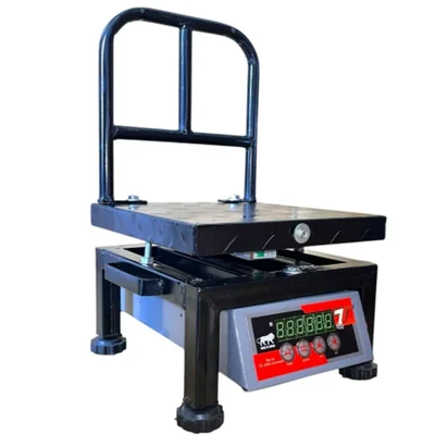 Tesla 80Kg Capacity 250 x 250 mm Mild Steel Checkered Weighing Machine ,With 6 Months Battery Warranty (CKЕР 213) 