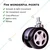 Prakash Threaded Twin Heavy Duty Alloy Castor Wheels Set of 5 Pcs for Revolving Chairs and  Other Revolving Products