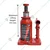 Titan 8 Ton Capacity Red Single Lift Hydraulic Bottle Jack-355 mm Maximum Lifting Height (6 Months Warranty)