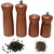 Premium Quality Traditional Wooden Spice Mill Grinder and Salt Shaker, Set of 4 inch and 6 inch (10.16 cm & 15.24 cm)