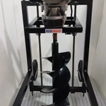 MECSTROKE Heavy Duty 4 Stroke 224 CC Commercial Trolley Earth Auger | Post Hole Digger With 10 Inch Double Spiral Bit 