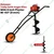 Balwaan BE-63T, 63cc 2-Stroke Trolley Type Earth Auger Machine with 8 inch Drill Bit | Hole Digger with Double Gear Box