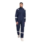 Uniformer Navy Blue Inherent Fire Retardant Coverall With Reflective Tape
