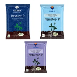 Utkarsh Grubs And Termites Control Combo Pack | Metarhoz-P(1Kg) + Beveroz-P(250g) + Nematoz-P(250g)