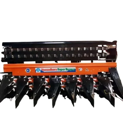 Vasundhara 7 Feet 5 Belt Double Star Reaper Attachment for 30 HP Tractor For Wheat, Paddy and Soyabean, VKY-TMCR-75FD