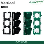 GTC 6"x18" Hanging Modern Vertical Planters Set of 3 Panel and 9 Pots for Stylish Spaces, Home Decoration, Gardens