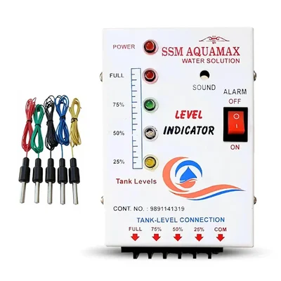 SSM Aquamax Water Tank Level Indicator and Overflow Alarm  4 Level Indicator, Shockproof, Wall Mountable-1 Year Warranty