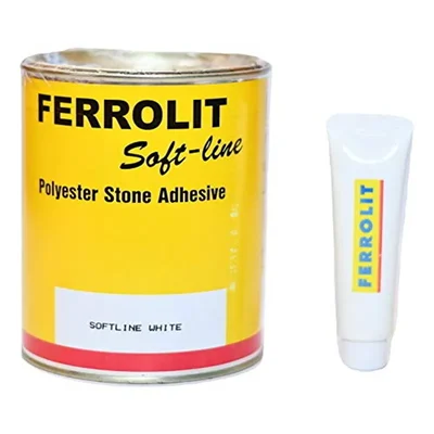 Akemi 1.5 Kg Ferrolit White Soft-Line Polyester Stone Adhesive