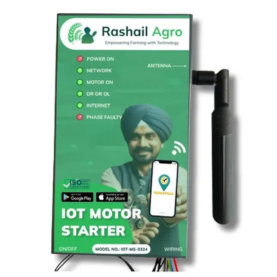 Rashail Agro IoT Wi-Fi Motor Controller: Wireless Smart Pump Starter for Agriculture