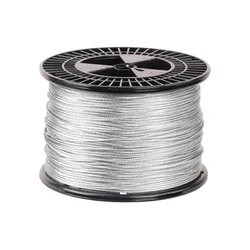 Heavy Duty 7x7 Galvanized Mid Steel Multi-purpose Wire Rope, Grade : MS 1770(Size-2 mm,Wire Rope Length-100 Meter)
