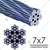 Heavy Duty 7x7 Galvanized Mid Steel Multi-purpose Wire Rope, Grade : MS 1770(Size-2 mm,Wire Rope Length-100 Meter)
