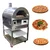 Commercial 30x36x58 Inch Wood and Gas Fired Stainless Steel Pizza Oven With Folding Table