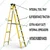 Youngman FRP Fibreglass 7 Steps (2.43 m) Single Sided Self Supporting Ladder Including Tool Storage Platform at The Top