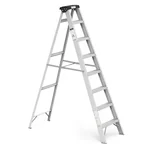 Youngman 7 Steps Aluminum Single-Side Self-Supporting Ladder Including Tool Storage Platform at The Top