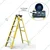 Youngman 5 Steps FRP (Fiberglass) 1.82 m Single Sided Self Supporting Ladder Including Tool Storage Platform at The Top