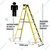 Youngman FRP Fibreglass 7 Steps (2.43 m) Single Sided Self Supporting Ladder Including Tool Storage Platform at The Top