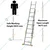Youngman Aluminum Wall Support Extension Ladder (18X2 Steps)