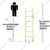 Youngman FRP Fiberglass 6 Steps (1.82m) Wall Support Ladder 