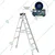 Youngman 7 Steps Aluminum Single-Side Self-Supporting Ladder Including Tool Storage Platform at The Top