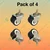 Ackwheel (A-79) 68 mm Height Flat Radius Thread Type Duel Bearing Double Puff Castor Wheel (Pack of 4)