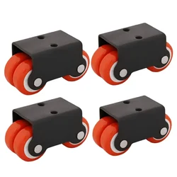 Ackwheel (A-10) Premium Quality Plate type 38mm Height Radius Flat Steel & Plastics Four Caster Wheel (Pack of 4)