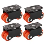 Ackwheel (A-14) Premium Quality Plate type 45mm Height Radius Flat 360° Moving Top Plate Four Caster Wheel (Pack of 4)