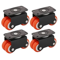 Ackwheel (A-14) Premium Quality Plate type 45mm Height Radius Flat 360° Moving Top Plate Four Caster Wheel (Pack of 4)