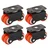 Ackwheel (A-14) Premium Quality Plate type 45mm Height Radius Flat 360° Moving Top Plate Four Caster Wheel (Pack of 4)
